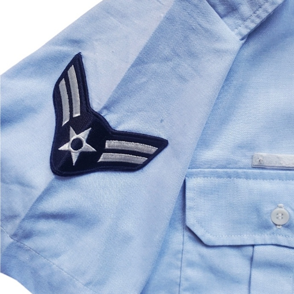☆VINTAGE☆ US AIR FORCE man's service dress shirt - Picture 2 of 6